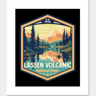 Lassen Volcanic National Park Vintage WPA Style National Parks Art Posters and Art